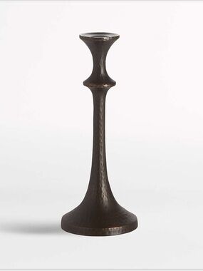 Crate&Barrel Emmett Bronze Taper Candle Holder single